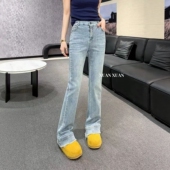 1.4慧姐大码 女装 2025新款 鹤腿牛仔裤 子XX萱9778