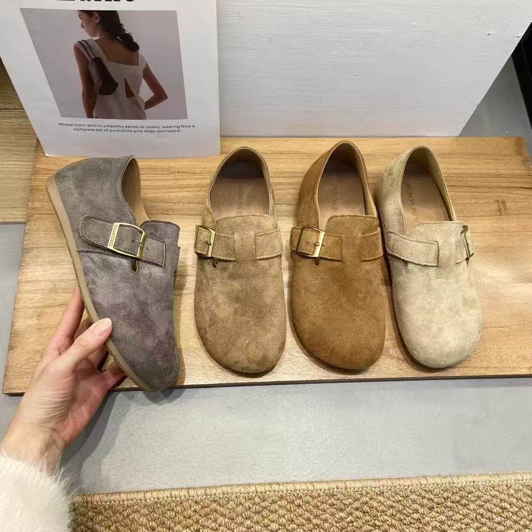 厚底真皮勃肯鞋单鞋女鞋子2026新款秋冬季一脚蹬乐福鞋百搭博肯鞋,女鞋,勃肯鞋/软木鞋,淘宝优惠券,粉丝福利购,淘宝优惠卷