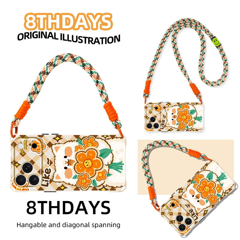 新款复古秋冬抱花猫咪手机壳适用苹果17高级16带挂绳斜挎14镜头全包华为pura80创意mate60格纹小米15手提腕带,3C数码配件,手机保护套/壳,淘宝优惠券,粉丝福利购,淘宝优惠卷