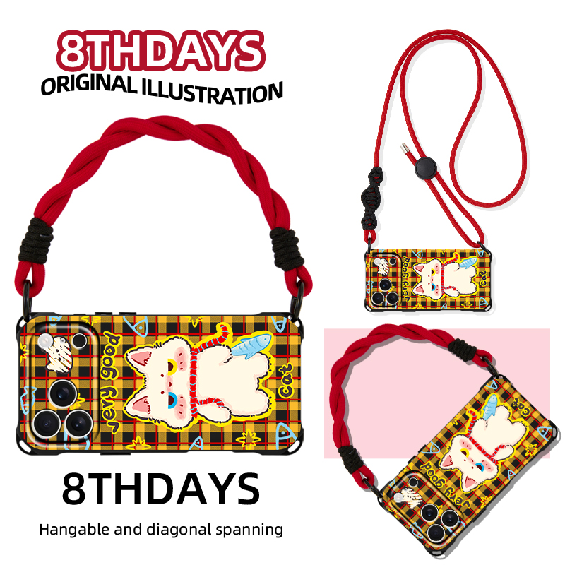 适用苹果17挂绳斜挎全包手机壳