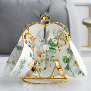 英式 骨瓷咖啡杯奢华高档陶瓷描金下午茶杯子简约精致咖啡杯套装