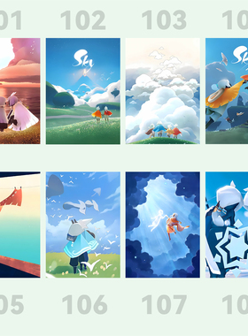 sky光遇高清海报墙纸新款风行季白鸟小王子游戏动漫房间卧室壁纸