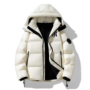连帽防风90%白鸭绒男式 防寒保暖加厚羽绒服百搭时尚 外套 新款 冬季