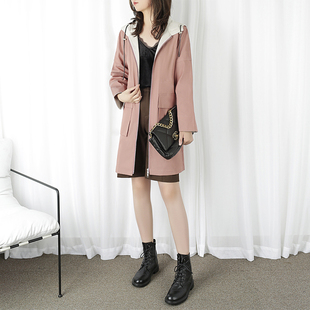 外套小个子 宽松休闲连帽工装 CO6422 25新款 ARTIN徕倩风衣女中长款