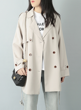 徕倩2023秋季新款外套风衣短款小个子英伦风薄款外套女 ay CO6882