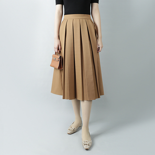 ARTIN春夏新款 SK7035 a字垂感半松紧腰百褶裙小个子半裙女