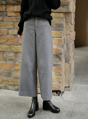 ARTIN徕倩2023毛呢裤子女阔腿裤高个子女生纯色羊毛直筒裤 PT6637