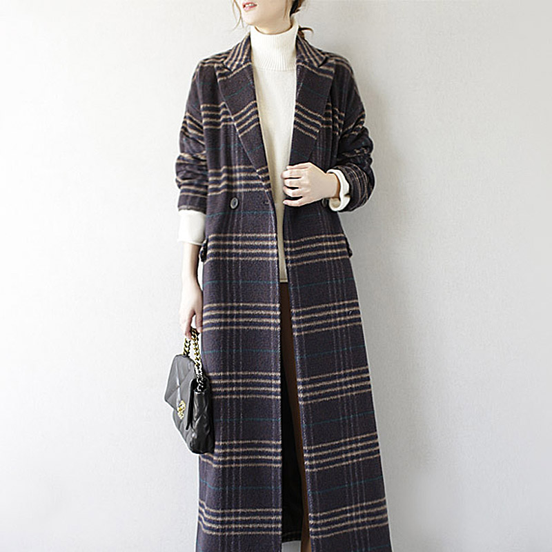 徕倩羊毛长款通勤羊毛大衣