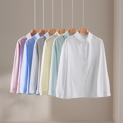 收腰设计通勤四季可穿长袖衬衣