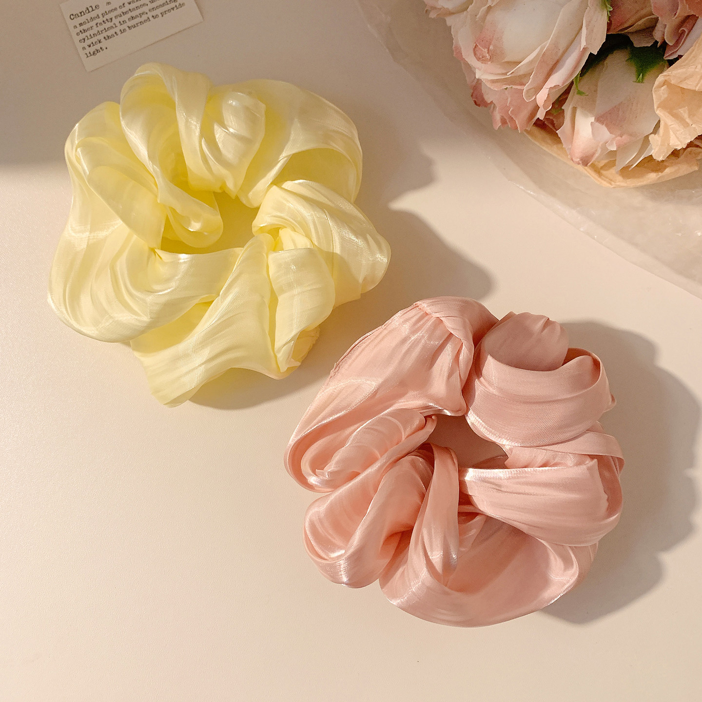 淡奶黄包~黄色缎面大肠发圈女慵懒风温柔头绳发饰扎头发韩系春季,饰品/流行首饰/时尚饰品新,发饰,淘宝优惠券,粉丝福利购,淘宝优惠卷