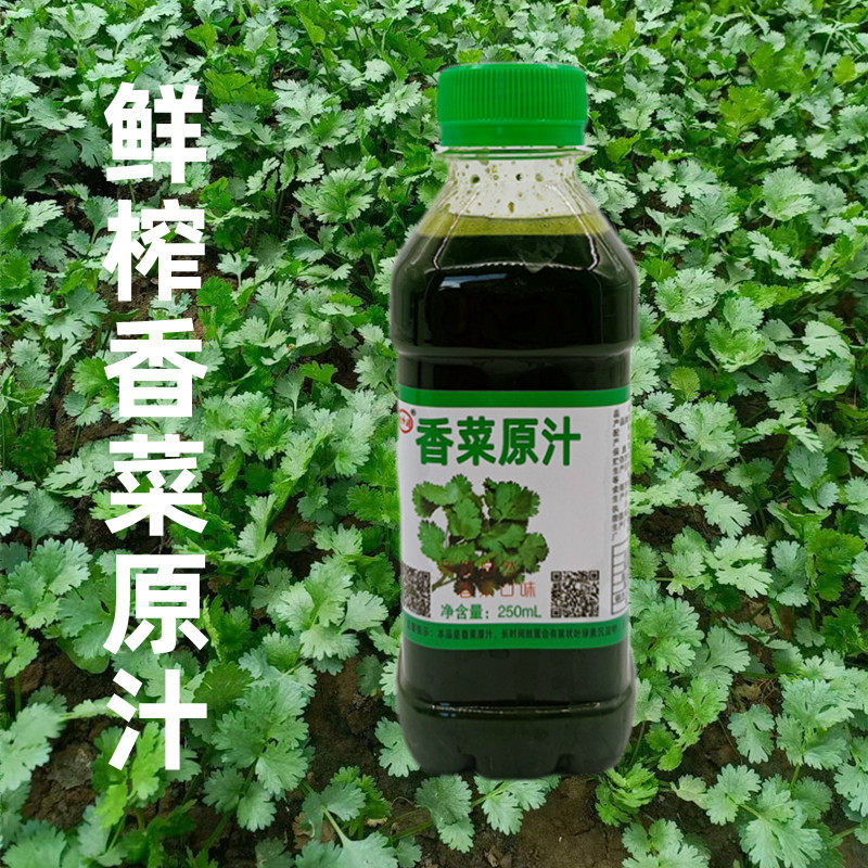 冷榨香菜原汁500g韭菜芫荽汁四季调馅子做肉丸烧菜煲汤鲜