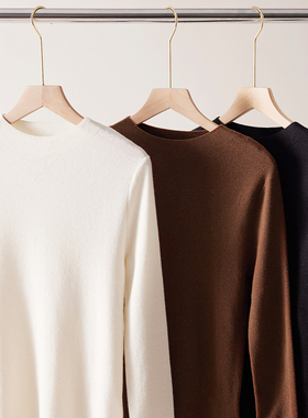 apipedream如一梦山羊绒桑蚕丝精纺可机洗半高领针织衫/云乡温柔