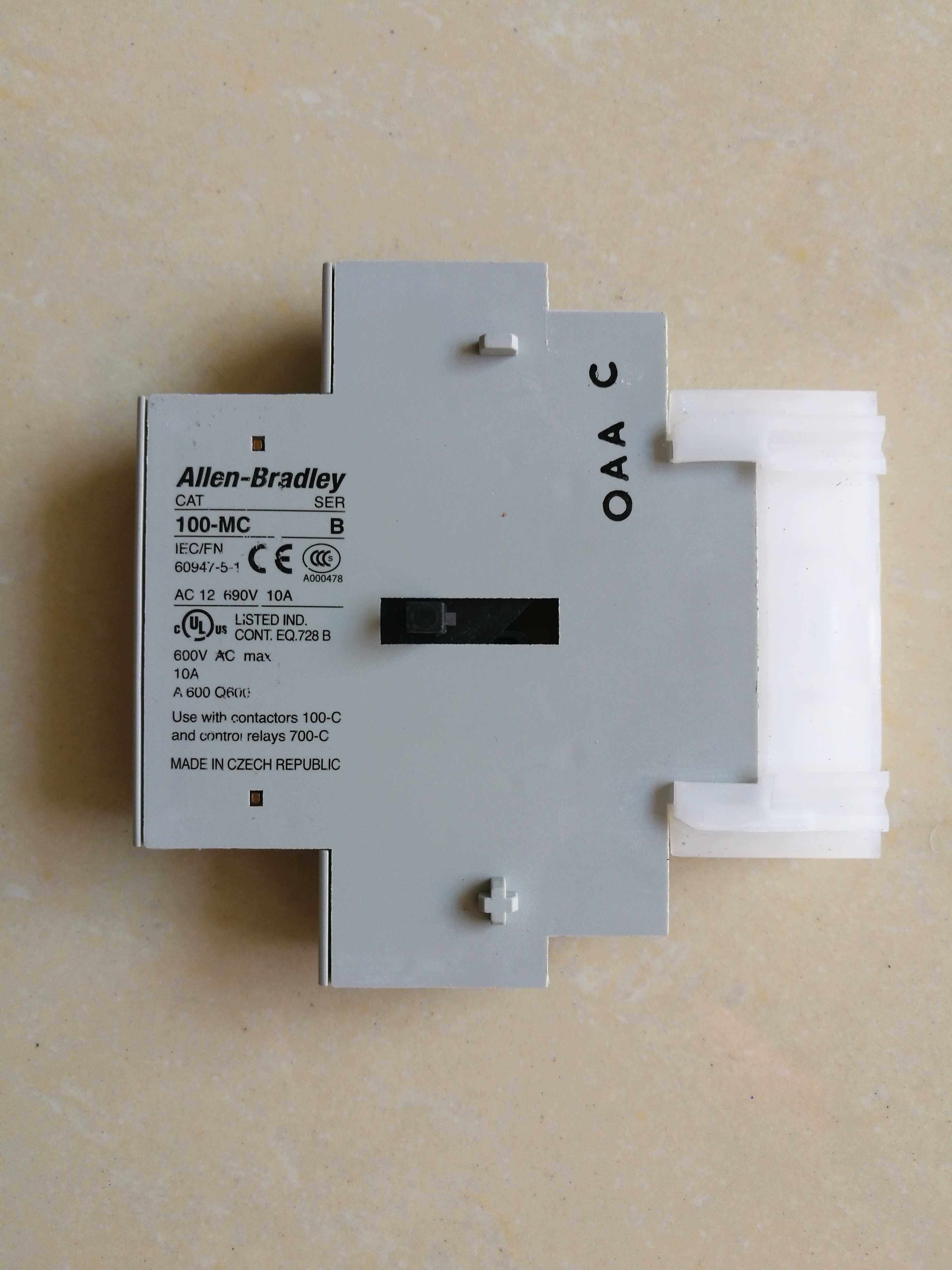 原装正品*ab/allen-bradley机械联锁100-mcb 100-mca02议价