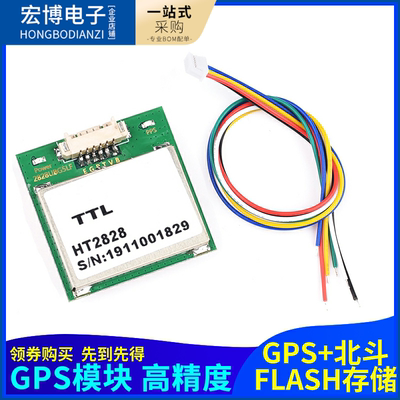 GPS模块HT2828U7G5LF芯片串口定位飞控天线导航模块