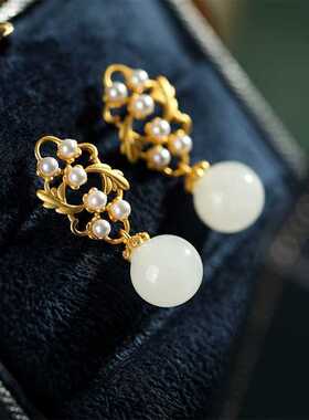 银针耳钉耳环女时尚气质水滴耳环2024新款耳钉网红耳饰