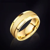 戒指素圈磨砂爆款 MAX霸气磨砂男士 KISS 不掉色戒指 直播间原版