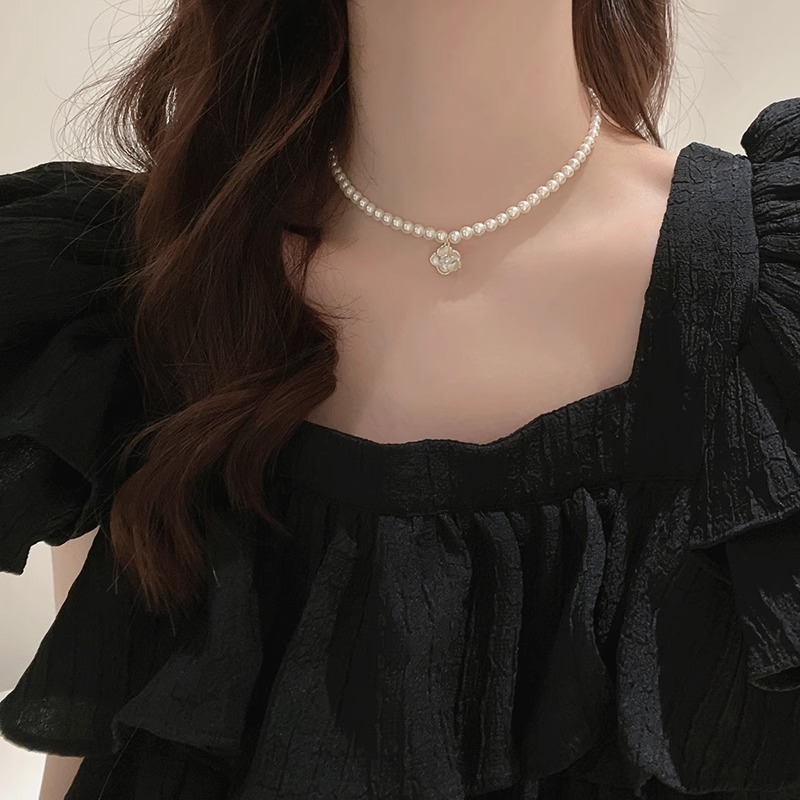 清仓捡漏18K金珍珠项链女
