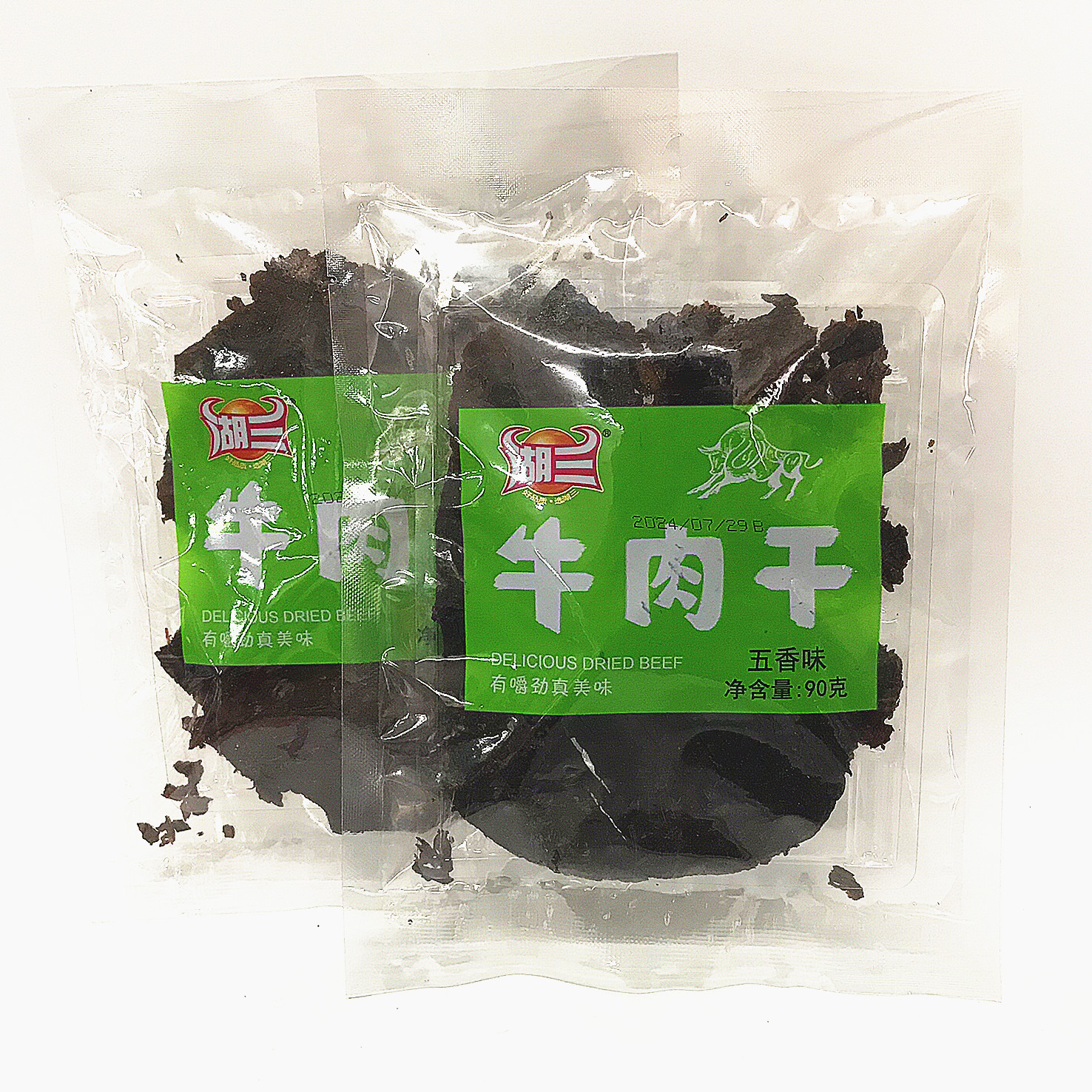 包邮湖三五香牛肉干牛肉片秘制大包装独立包装休闲美食90克