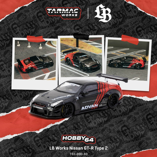 TW 1:64 日产尼桑GT-R R35 LB宽体 Type 2 ADV涂装 合金汽车模型