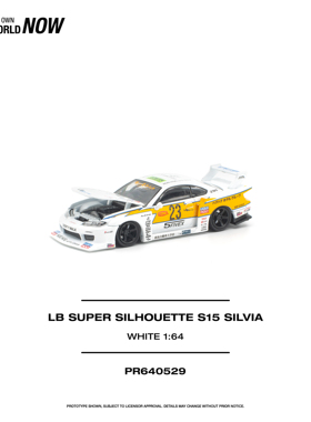 Pop Race 1:64 尼桑S15 SILVIA LBWK超级剪影闪电 开盖合金模型车