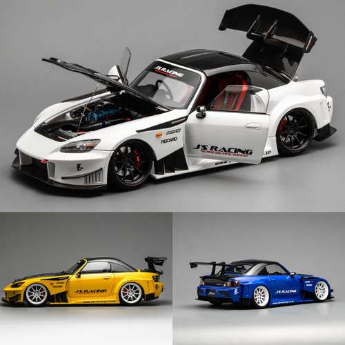 限量本田S2000 J's Racing 宽体套件改 MH 1:18 合金全开汽车模型