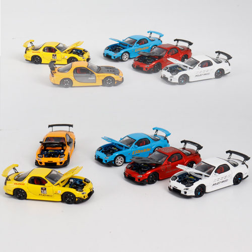 马自达RX7雨宫 FD3S 开盖版 MASTER 1:64 合金仿真汽车模型摆件