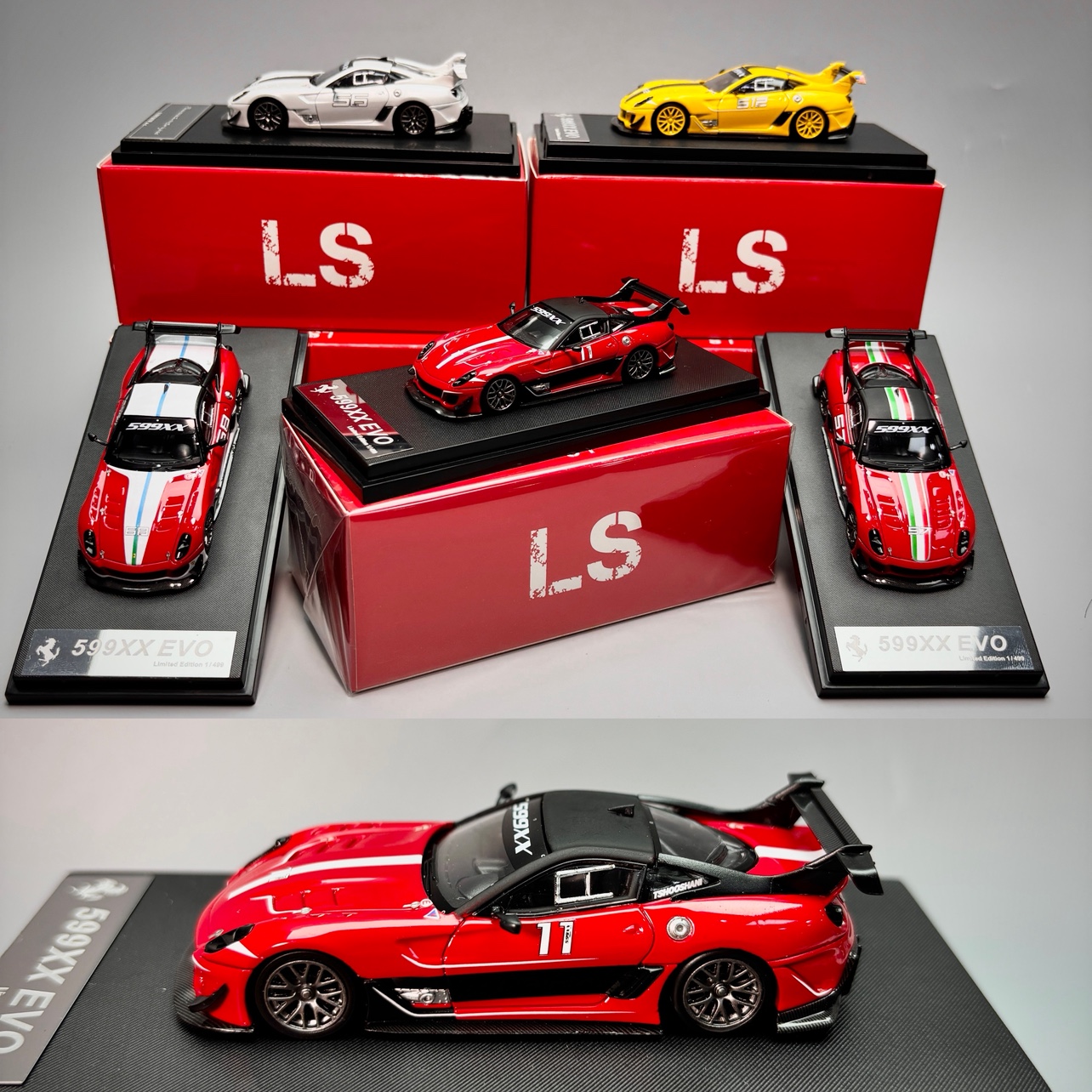 限量法拉利 599XX EVO 改装版 LS Model 1:64 仿真合金汽车模型红