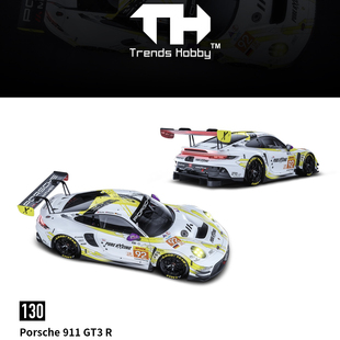 TH 1:64 保时捷911 GT3 R 24时勒芒耐力赛 92# 开盖版合金模型车