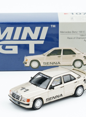 MINIGT 1:64 奔驰 190 E 2.3-16 塞纳人偶 1076#合金汽车模型收藏