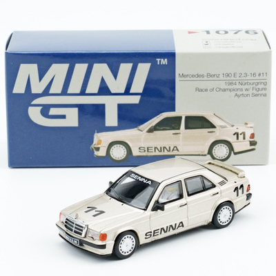 MINIGT 1:64 奔驰 190 E 2.3-16 塞纳人偶 1076#合金汽车模型收藏