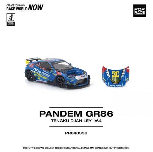 丰田GR86 ZN8 2022火箭兔改装 Pop Race 1:64 开盖合金汽车模型