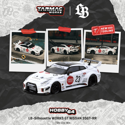 TW 1:64 尼桑GTR R35 LB改装 超级剪影 35GT-RR 仿真汽车模型收藏