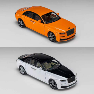KING MODEL 1:64 KM劳斯莱斯 古斯特 Ghost黑白熊猫 合金汽车模型