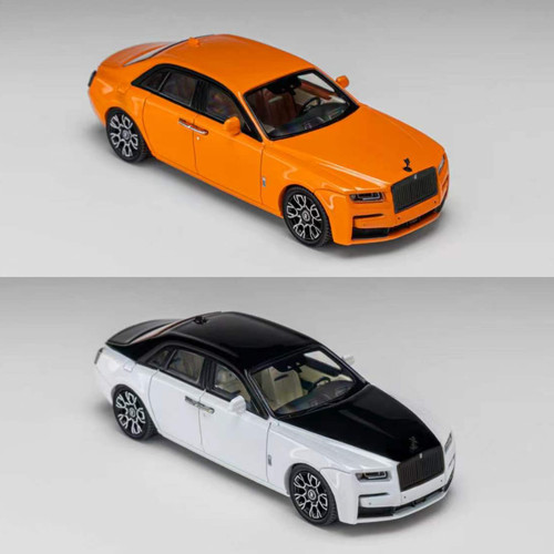 KING MODEL 1:64 KM劳斯莱斯 古斯特 Ghost黑白熊猫 合金汽车模型