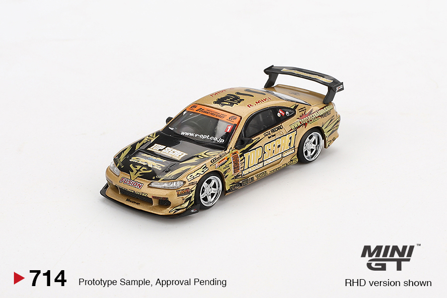 MINIGT 1:64 日产尼桑S15 SILVIA Top Secret D1GP 合金汽车模型