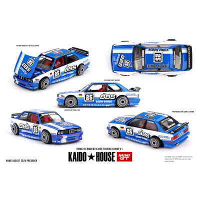 KAIDO MINIGT 1:64 宝马M3 Touring Champ BBS 合金开盖汽车模型
