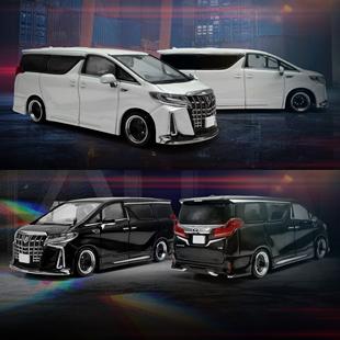 MM 1:64 丰田埃尔法Alphard 蒙娜丽莎低趴BBS商务保姆车 汽车模型