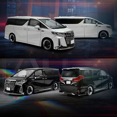 MM 1:64 丰田埃尔法Alphard 蒙娜丽莎低趴BBS商务保姆车 汽车模型