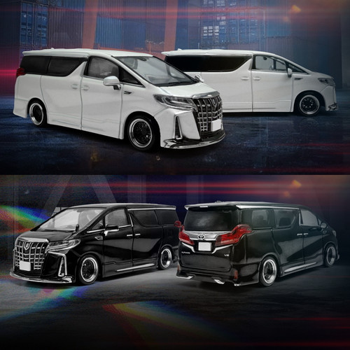 MM 1:64 丰田埃尔法Alphard 蒙娜丽莎低趴BBS商务保姆车 汽车模型