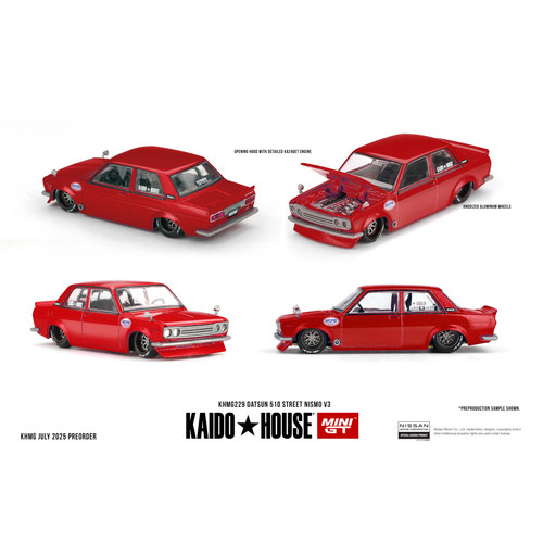KAIDO MINIGT 1:64 达特桑510 Datsun Street Nismo 合金开盖车模