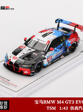 宝马BMW M4 GT3 EVO 保罗·米勒 TSM 1:43  仿真树脂静态模型收藏
