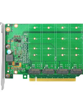 M.2 NVME转PCIE3.0X4转接卡M-KEY NGFF高速SSD 22110双口4口转接