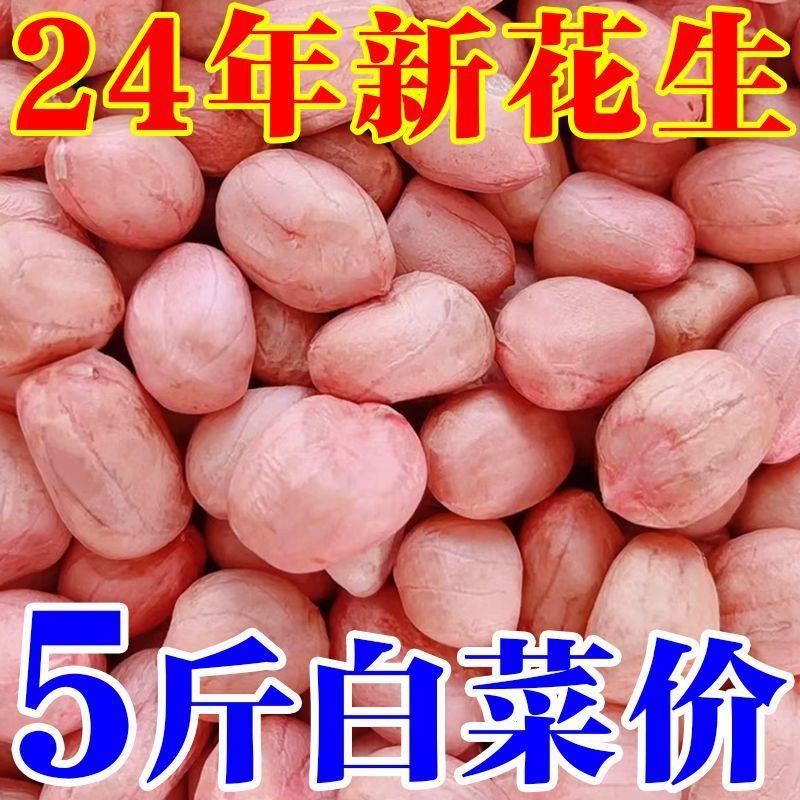 2024年新鲜花生米新货大颗粒白沙农家生花生米商用去散装壳花生仁
