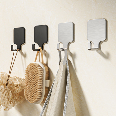 不锈钢挂钩强力承重粘胶挂衣钩厨房浴室门后房间壁挂无痕粘钩收纳