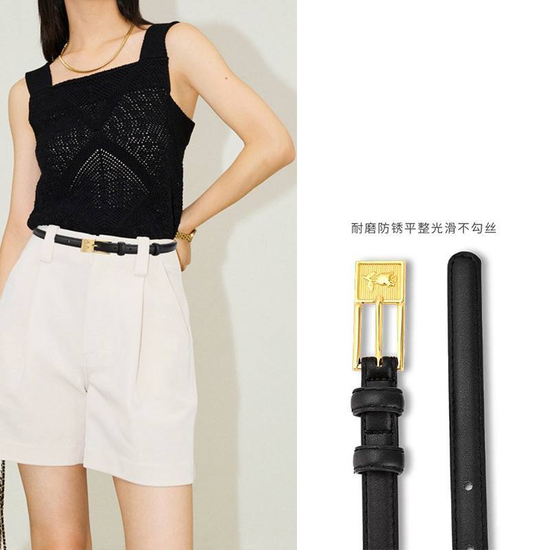 玫瑰花扣真皮细皮带女简约 百搭时尚连衣裙腰带装饰ins风牛仔裤带,服饰配件/皮带/帽子/围巾,腰带/皮带/腰链,淘宝优惠券,粉丝福利购,淘宝优惠卷