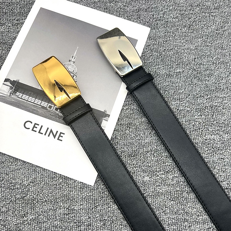 新款腰带金属块异形超简洁未来感合金金属情侣配饰几何扣男女皮带