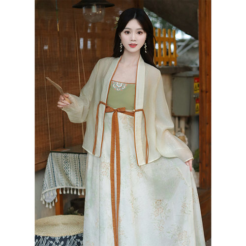 瑶西【满庭芳】女款汉元素新款2025春季汉服国风裙子两件套