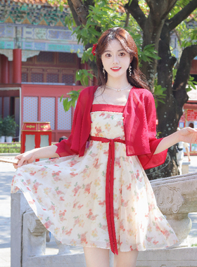 【清仓·忆长安】红色连衣裙流行爆款短裙汉服新中式裙子