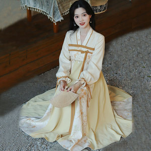 瑶西【相见欢】春款汉服女新中式汉元素国风古风齐胸裙摆连衣裙