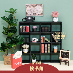 娃屋摆件书柜古典书书房背景ob11小布12分娃用BJD读书角拍照配件